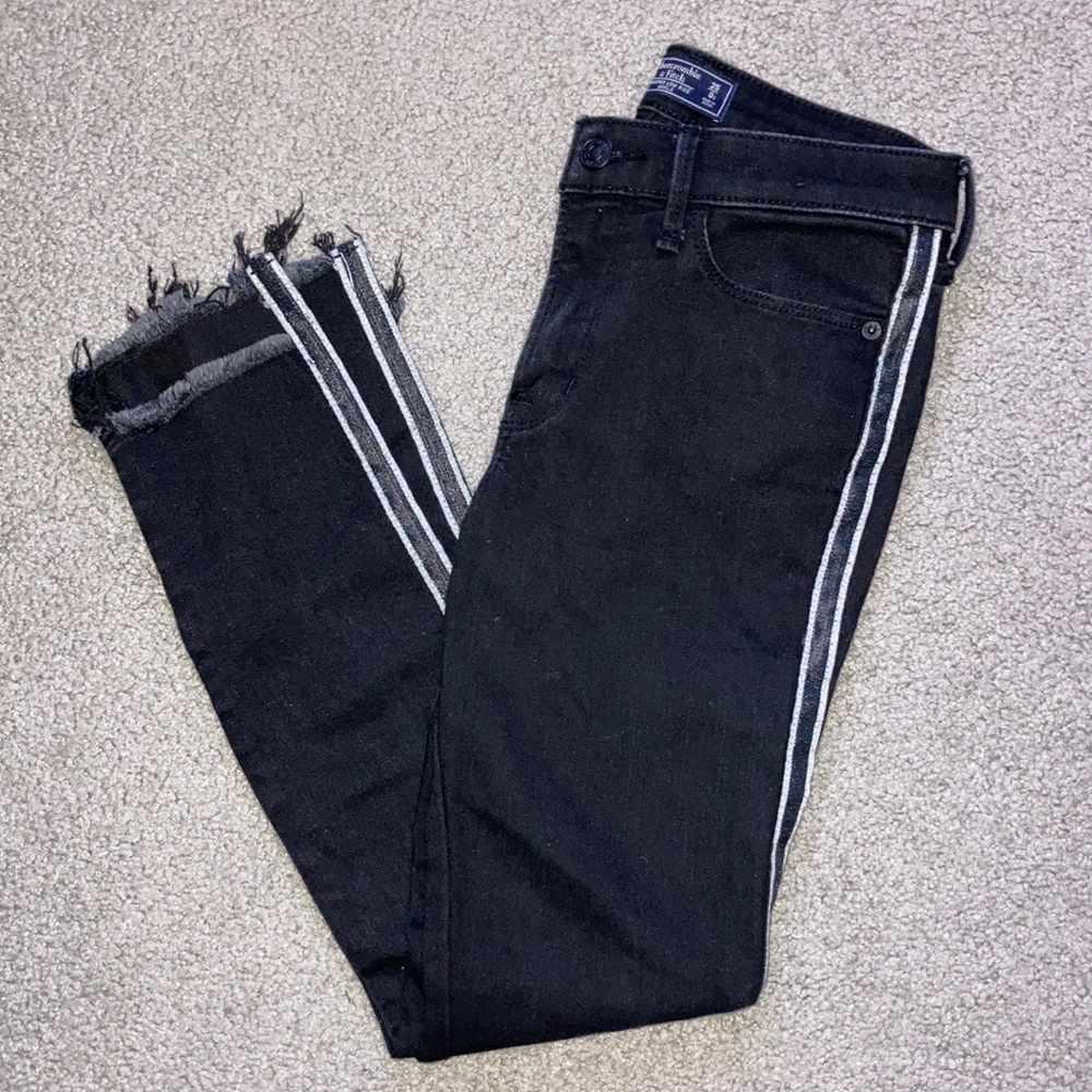 Abercrombie jeggings with stripe
